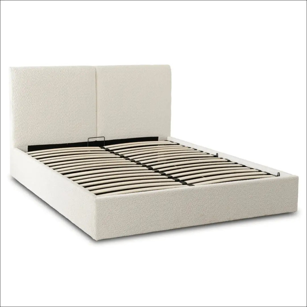 Lova su patalynės dėže buklė audinio audiniu kreminės spalvos 140x200 TE979 - €340 Save 15% __label:Pristatymas 5-14