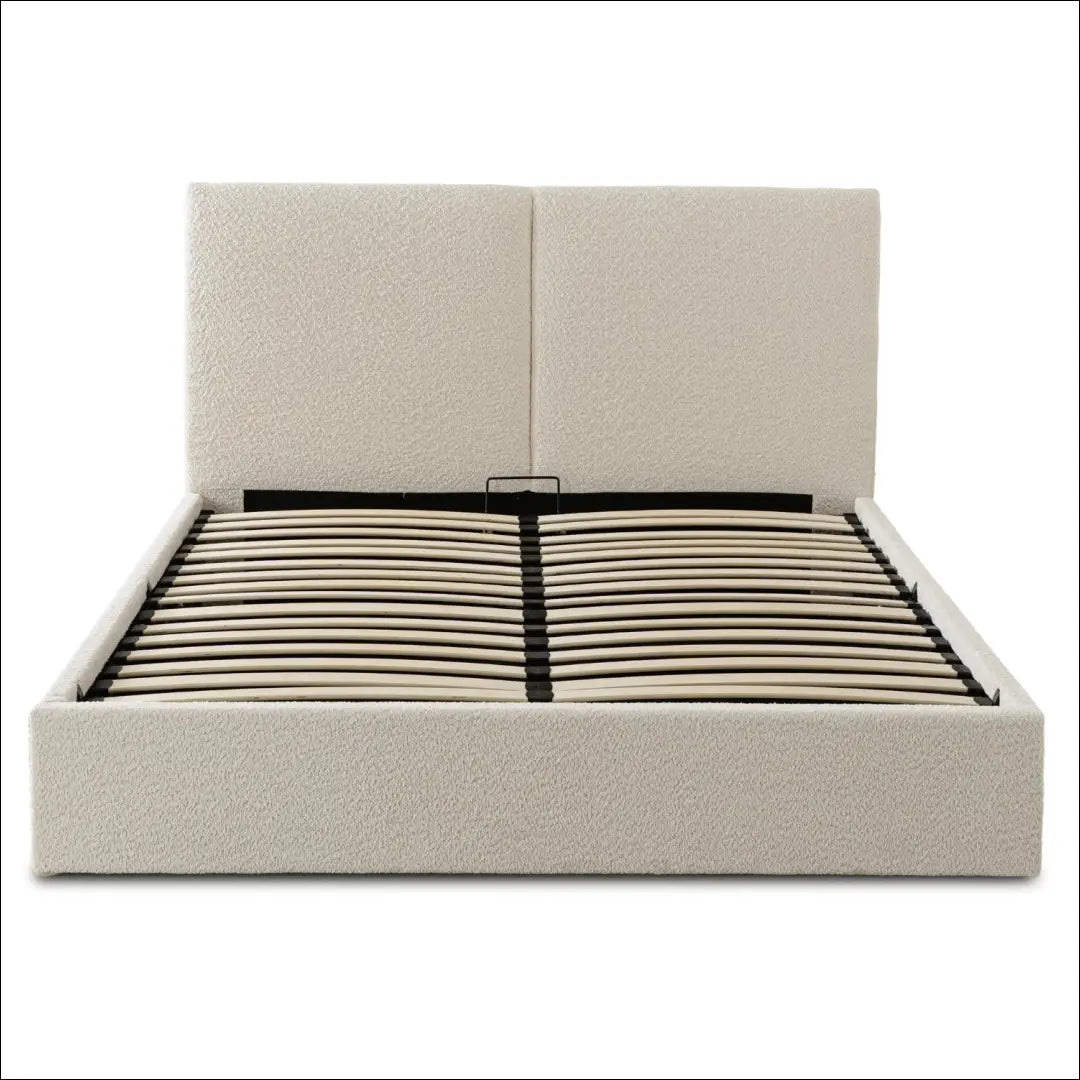 Lova su patalynės dėže buklė audinio audiniu kreminės spalvos 140x200 TE979 - €340 Save 15% __label:Pristatymas 5-14