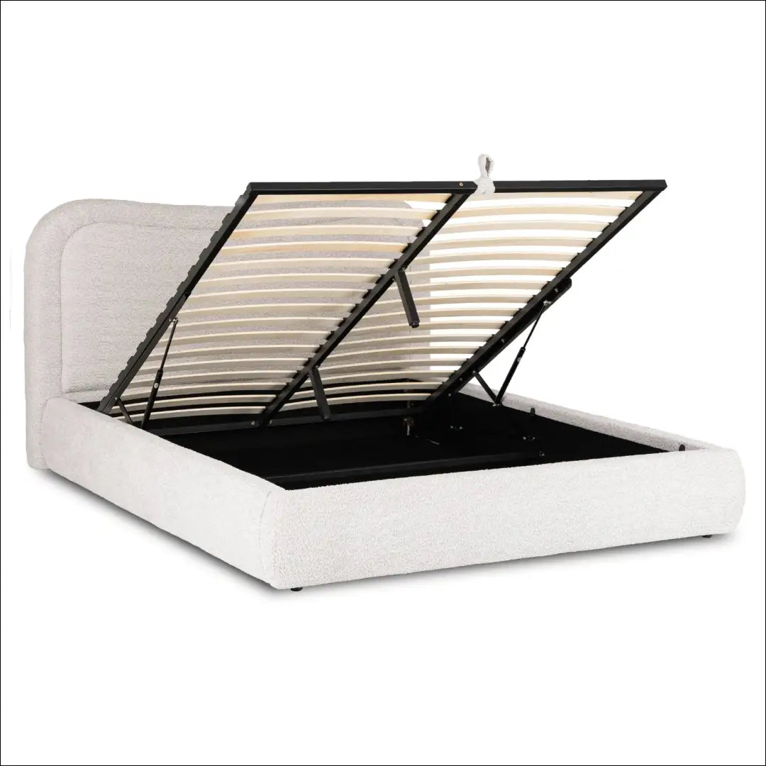 Lova su patalynės dėže buklė audinio audiniu kreminės spalvos 160x200 TE906 - €334 Save 15% __label:Pristatymas 5-14