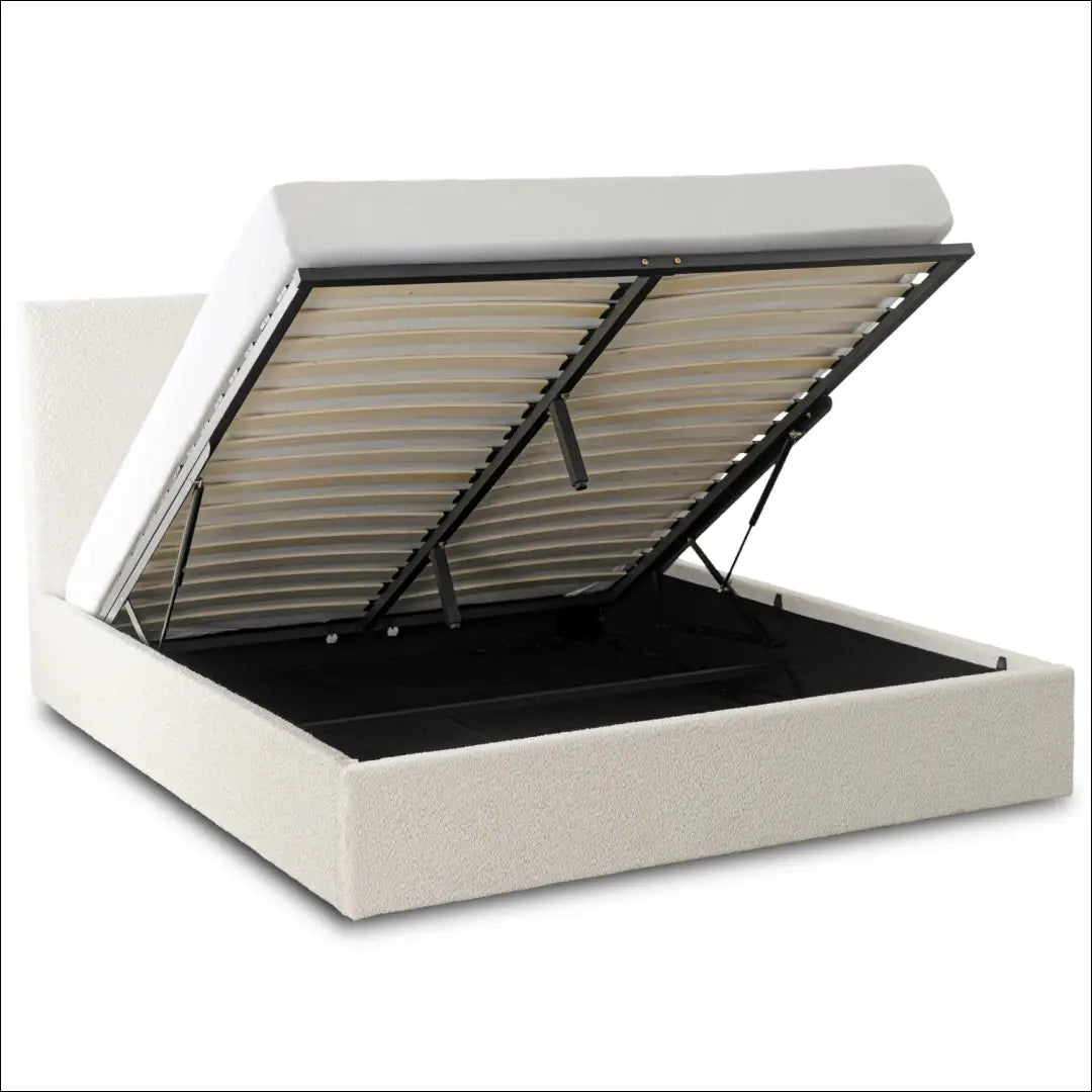 Lova su patalynės dėže buklė audinio audiniu kreminės spalvos 160x200 TE969 - €371 Save 15% __label:Pristatymas 5-14