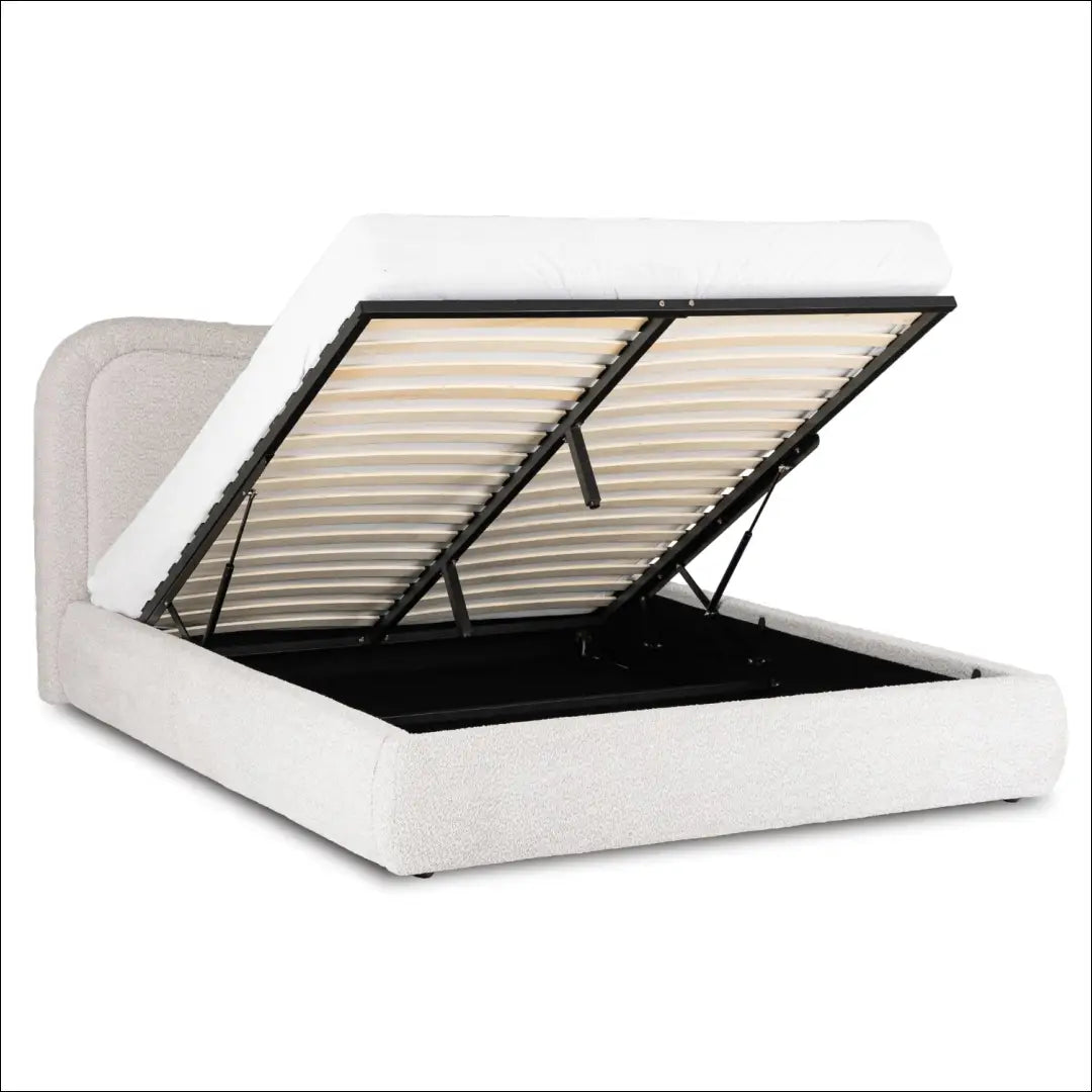 Lova su patalynės dėže buklė audinio audiniu kreminės spalvos 160x200 TE906 - €334 Save 15% __label:Pristatymas 5-14