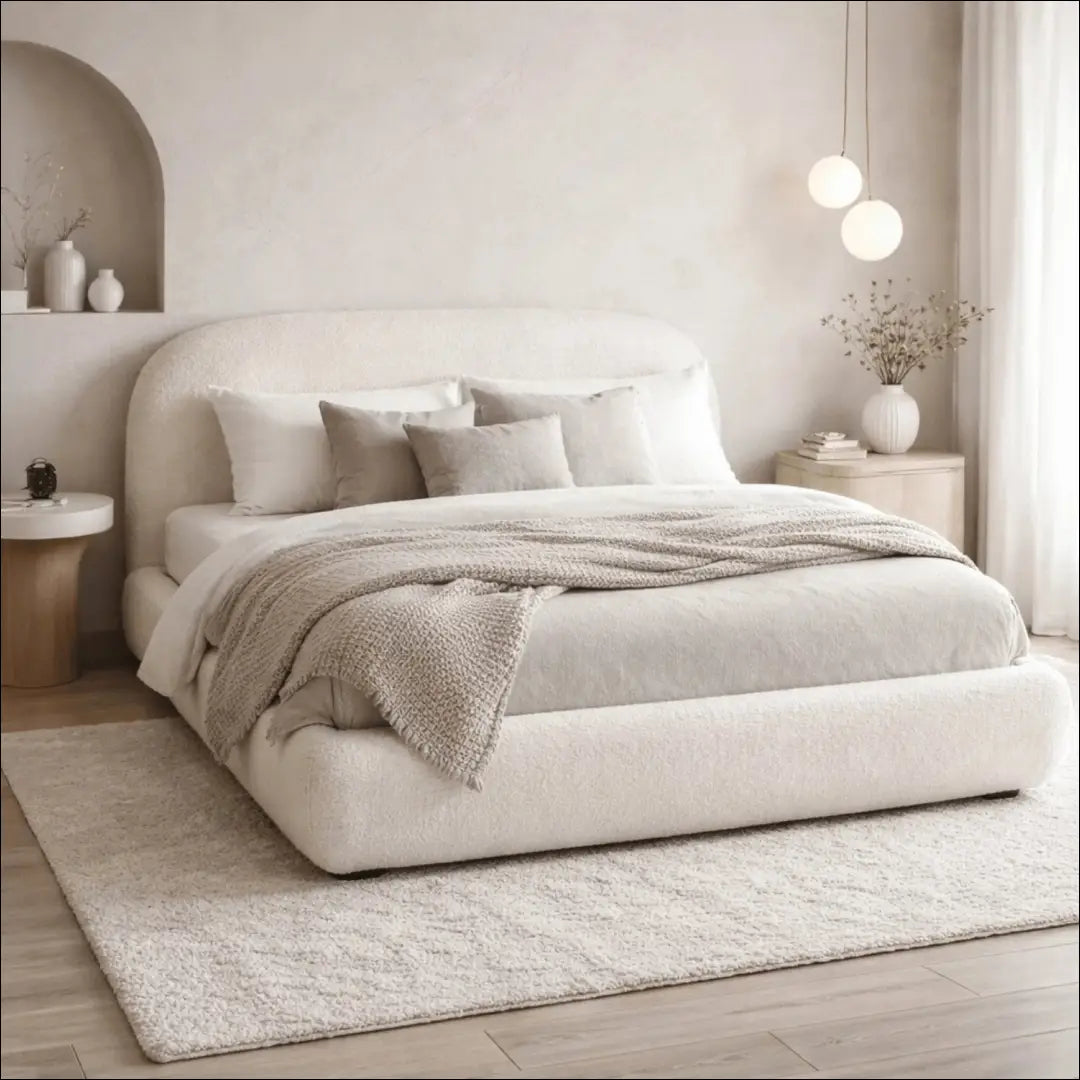 Lova su patalynės dėže buklė audinio audiniu kreminės spalvos 160x200 TE1079 - €543 Save 15% __label:Pristatymas 5-14