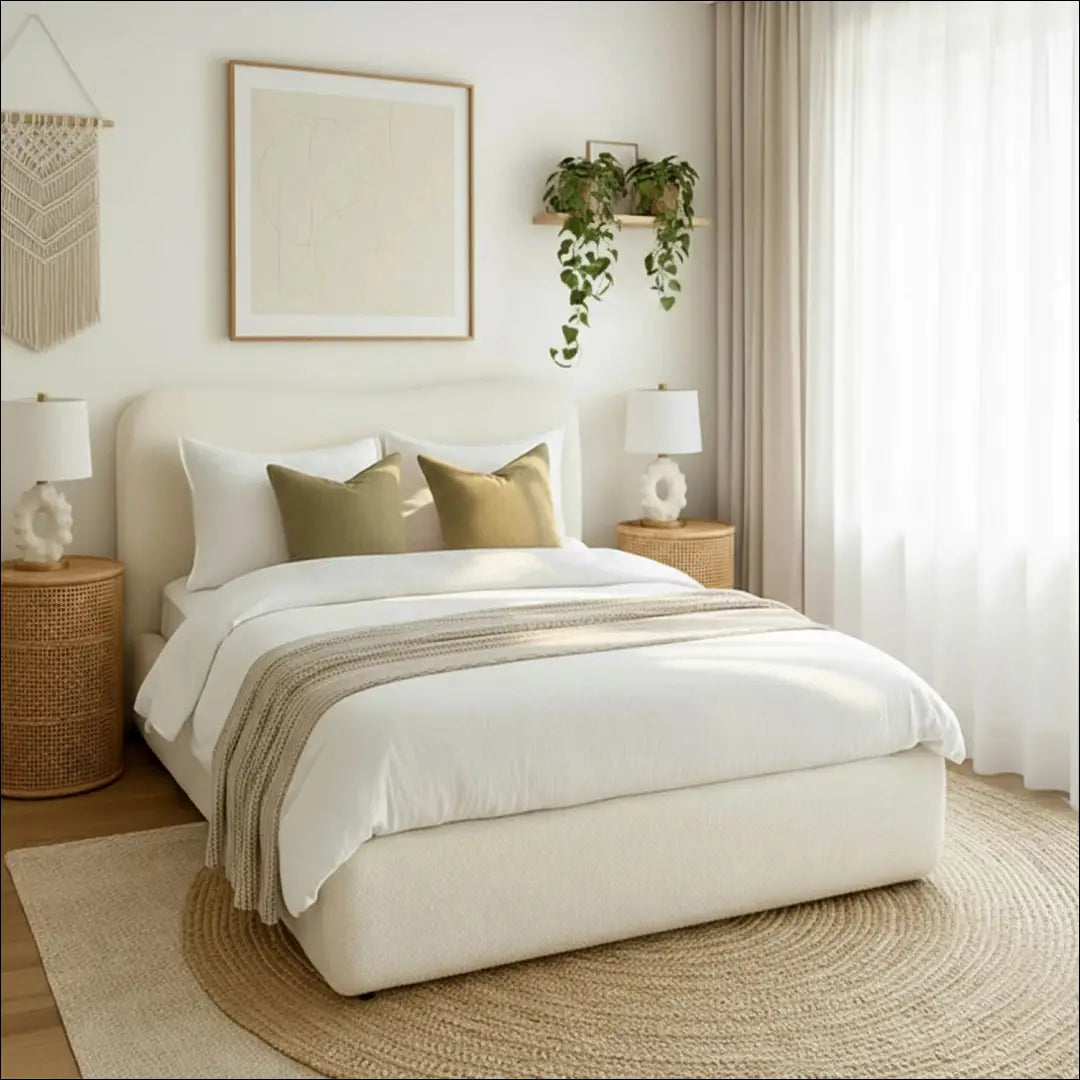 Lova su patalynės dėže buklė audinio audiniu kreminės spalvos 160x200 TE857 - €416 Save 15% __label:Pristatymas 5-14