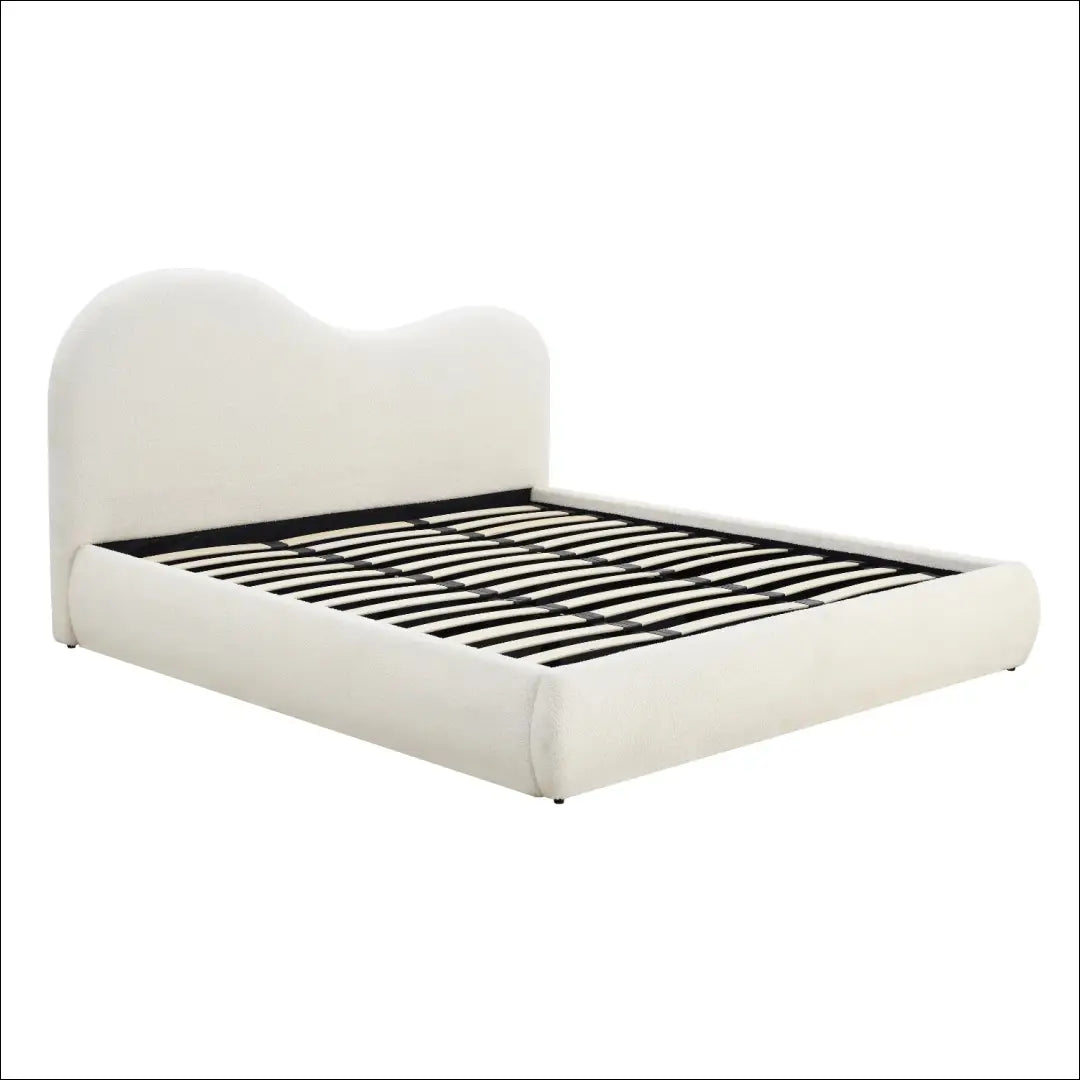 Lova su patalynės dėže buklė audinio audiniu kreminės spalvos 180x200 TE968 - €492 Save 15% __label:Pristatymas 5-14