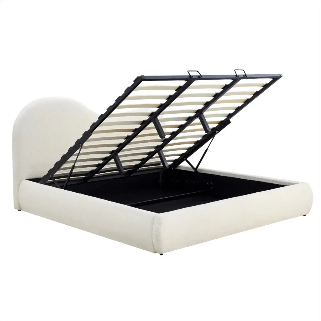 Lova su patalynės dėže buklė audinio audiniu kreminės spalvos 180x200 TE968 - €477 Save 15% __label:Pristatymas 5-14