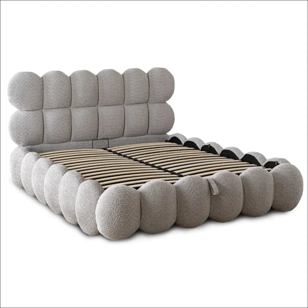 Lova su patalynės dėže buklė audinio audiniu pilkos spalvos 160x200 TE943 - €575 Save 15% __label:Pristatymas 5-14