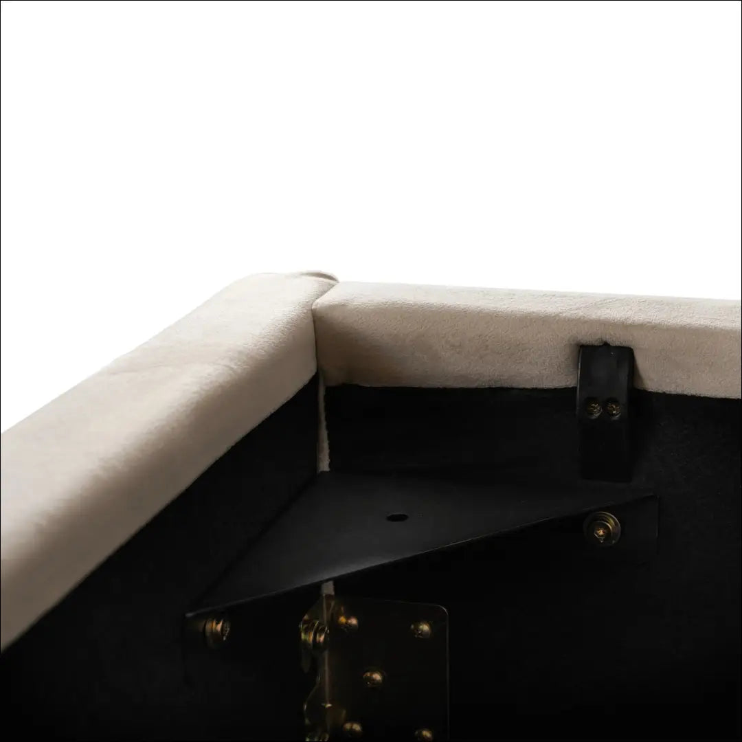 Lova su patalynės dėže buklė audinio audiniu veliūro kreminės spalvos 160x200 TE905 - €334 Save 15% __label:Pristatymas