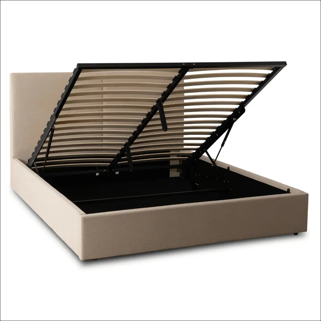 Lova su patalynės dėže korduro audiniu smėlio spalvos 180x200 TE1028 - €400 Save 15% __label:Pristatymas 5-14 d.d.,