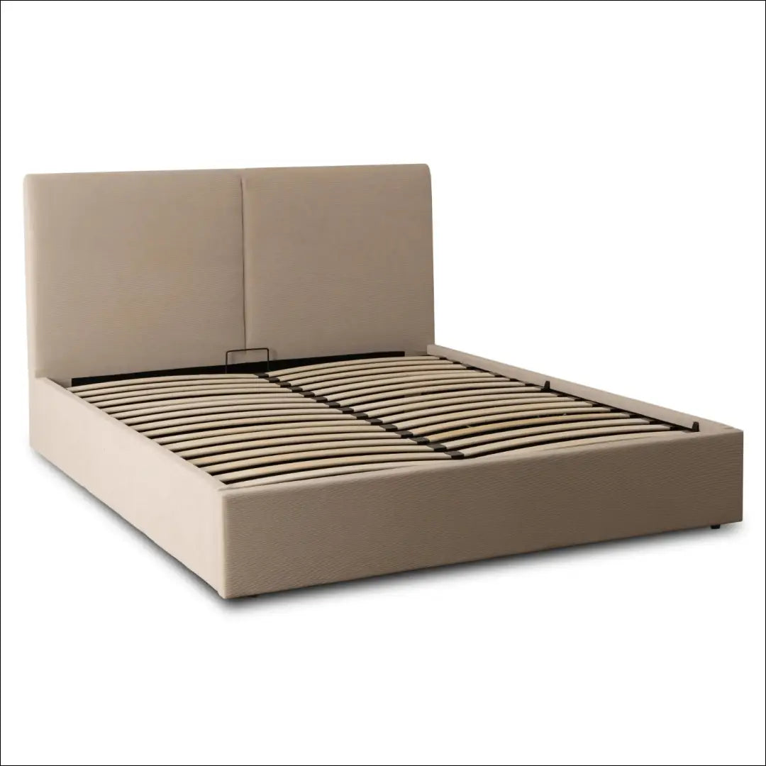 Lova su patalynės dėže korduro audiniu smėlio spalvos 180x200 TE1028 - €400 Save 15% __label:Pristatymas 5-14 d.d.,