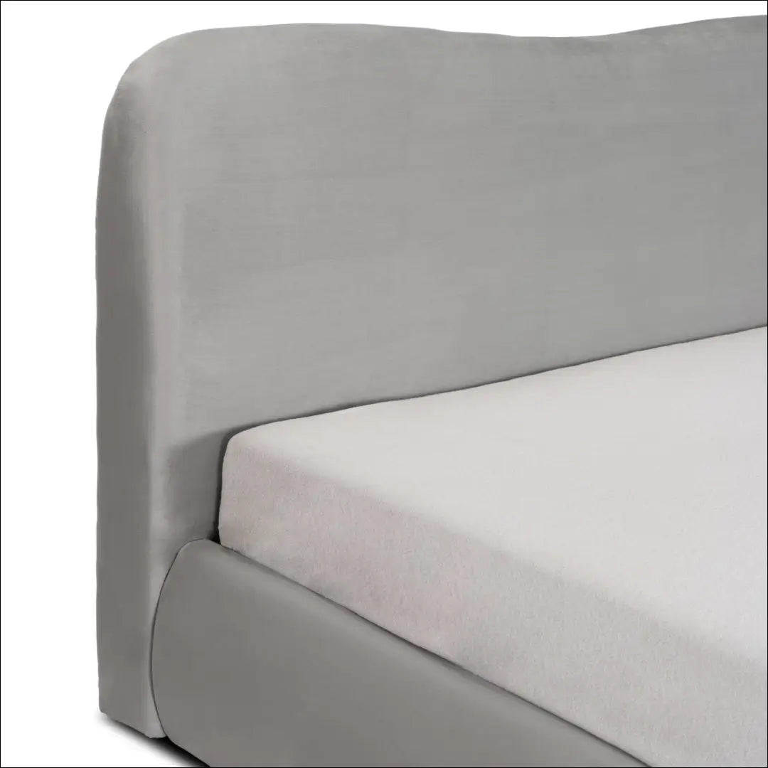 Lova su patalynės dėže veliūro audiniu pilkos spalvos 140x200 TE873 - €382 Save 15% __label:Pristatymas 5-14 d.d.,