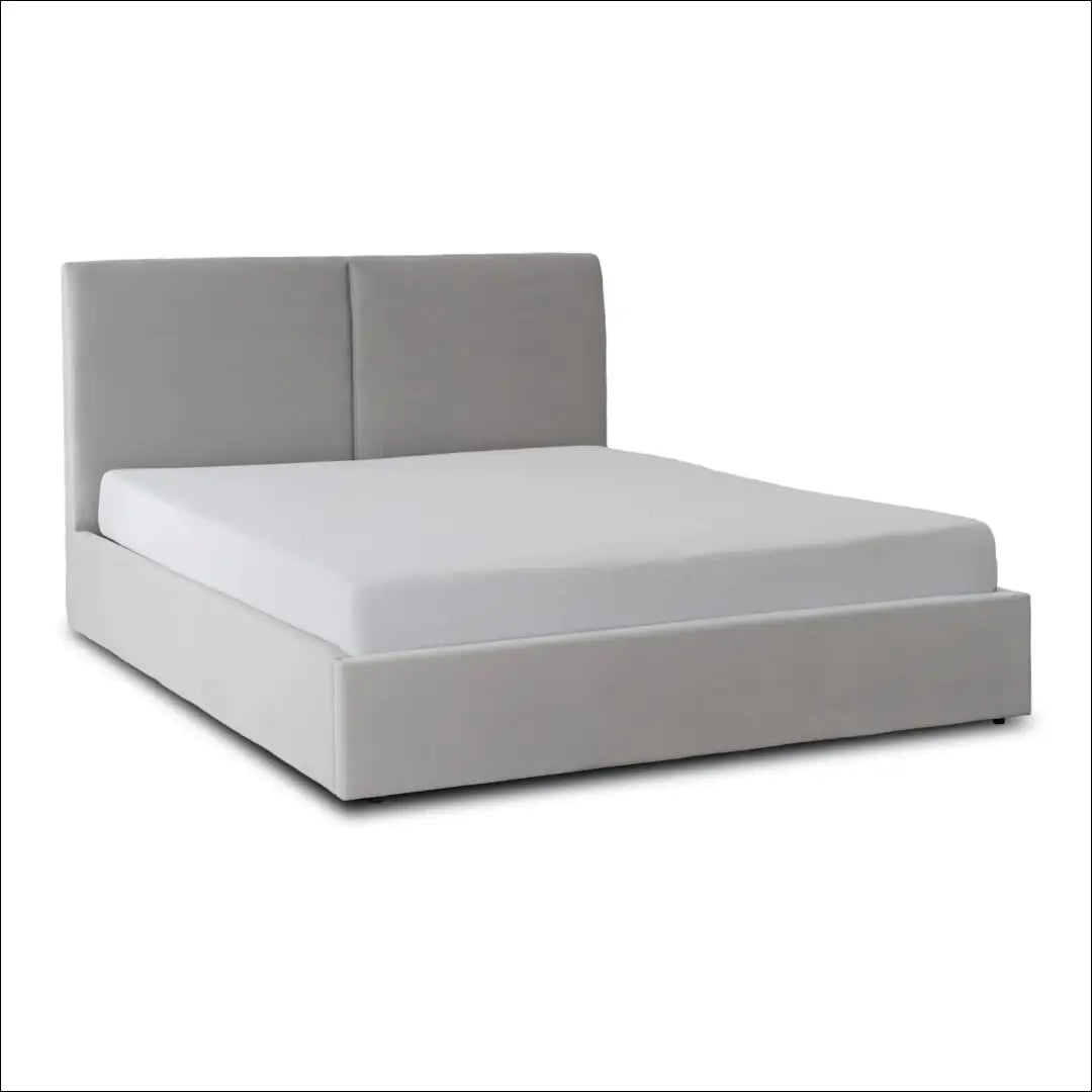 Lova su patalynės dėže veliūro audiniu pilkos spalvos 140x200 TE985 - €327 Save 15% __label:Pristatymas 5-14 d.d.,