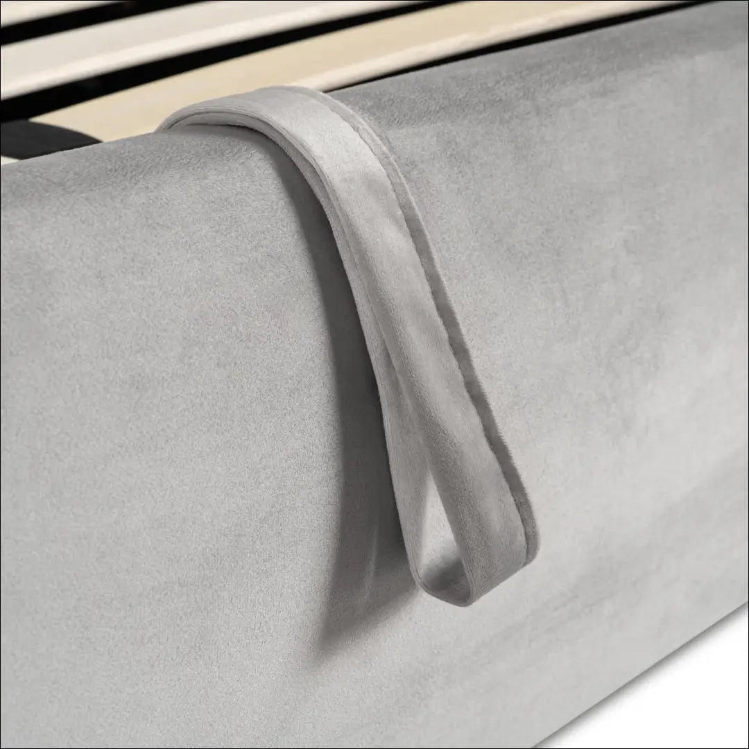 Lova su patalynės dėže veliūro audiniu pilkos spalvos 160x200 TE874 - €312 Save 15% __label:Pristatymas 5-14 d.d.,