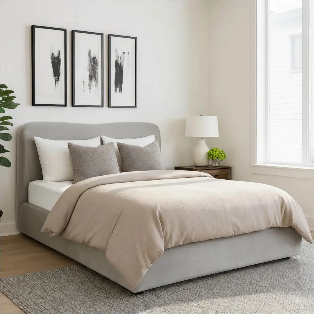 Lova su patalynės dėže veliūro audiniu pilkos spalvos 160x200 TE874 - €312 Save 15% __label:Pristatymas 5-14 d.d.,