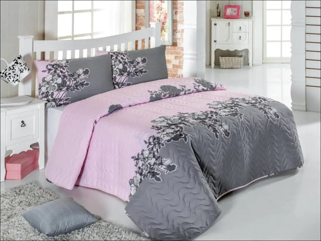 Lovatiesė (160x220cm) DI11940 - €29 Save 50% 25-50, __label:Pristatymas 1-2 d.d., color-pilka, color-rozine,