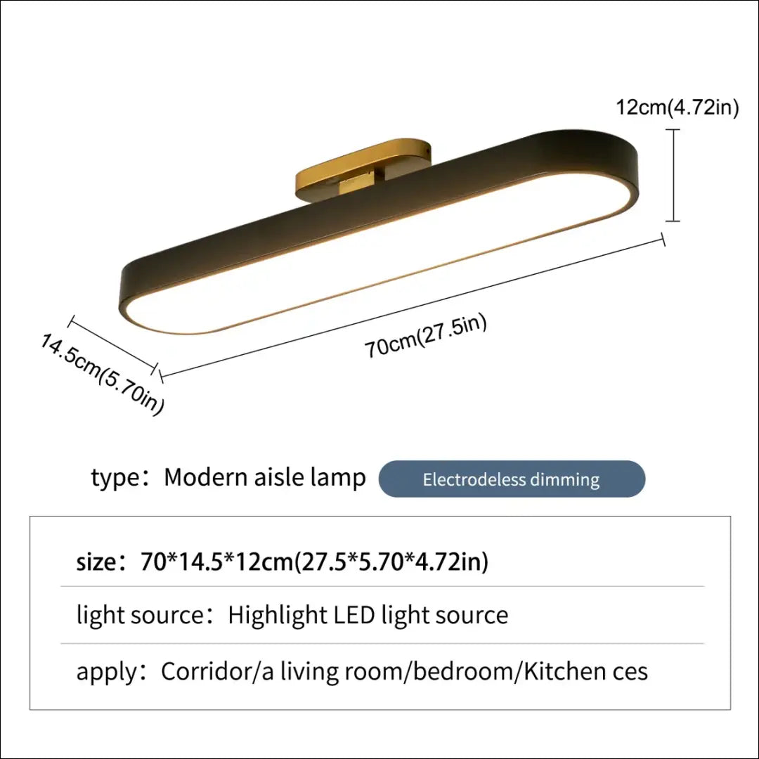 Lubinis LED šviestuvas DI10470 - €57 Save 55% 50-100, __label:Pristatymas 1-2 d.d., color-auksine, color-juoda,