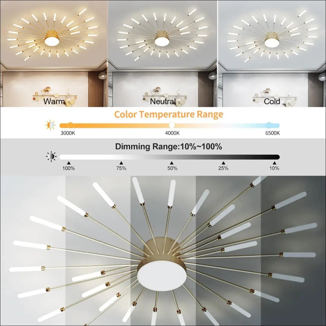 Lubinis LED šviestuvas DI12241 - €80 Save 50% 50-100, __label:Pristatymas 1-2 d.d., color-auksine, interjeras,