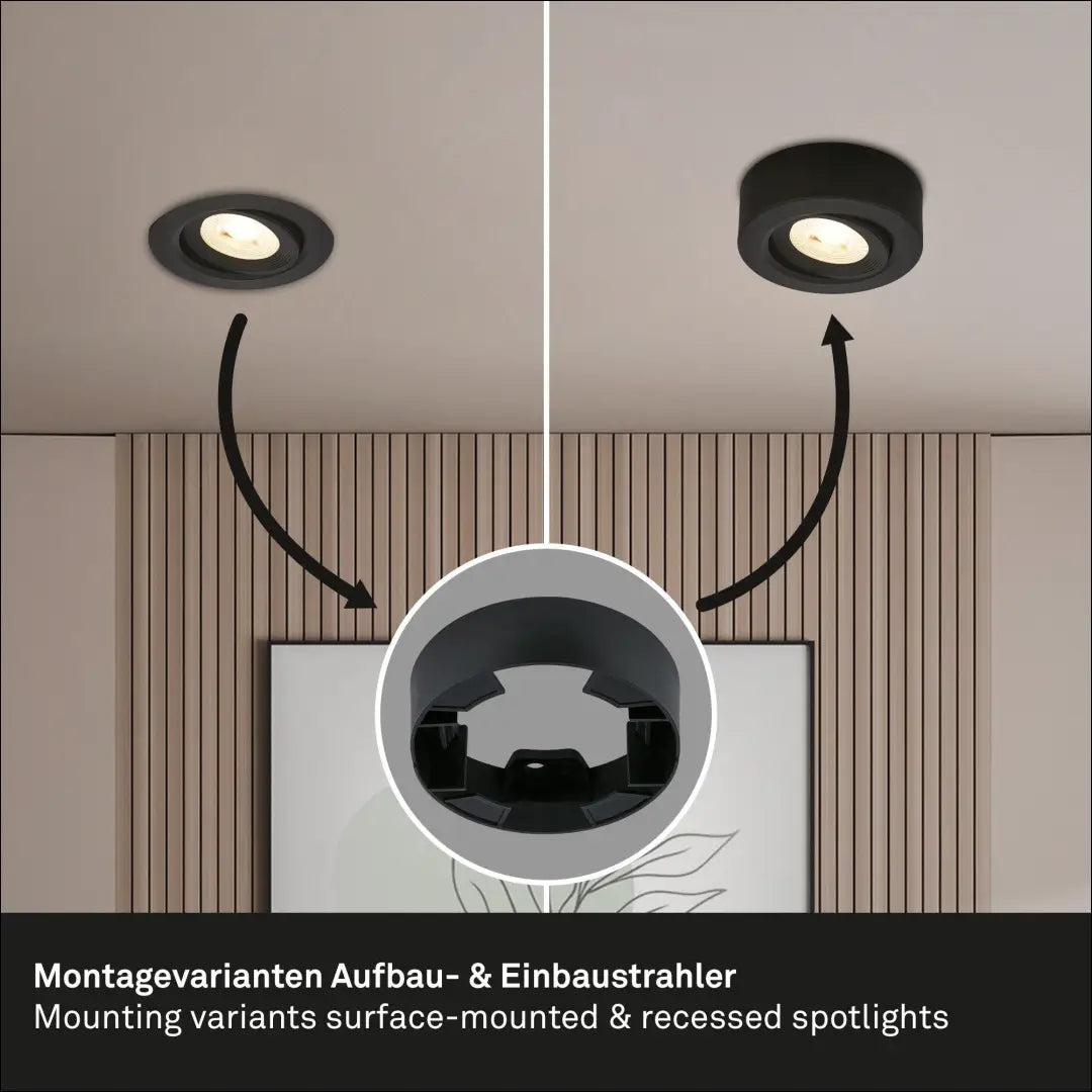 Lubinis LED šviestuvas DI12368 - €14 Save 50% __label:Pristatymas 1-2 d.d., color-juoda, interjeras,