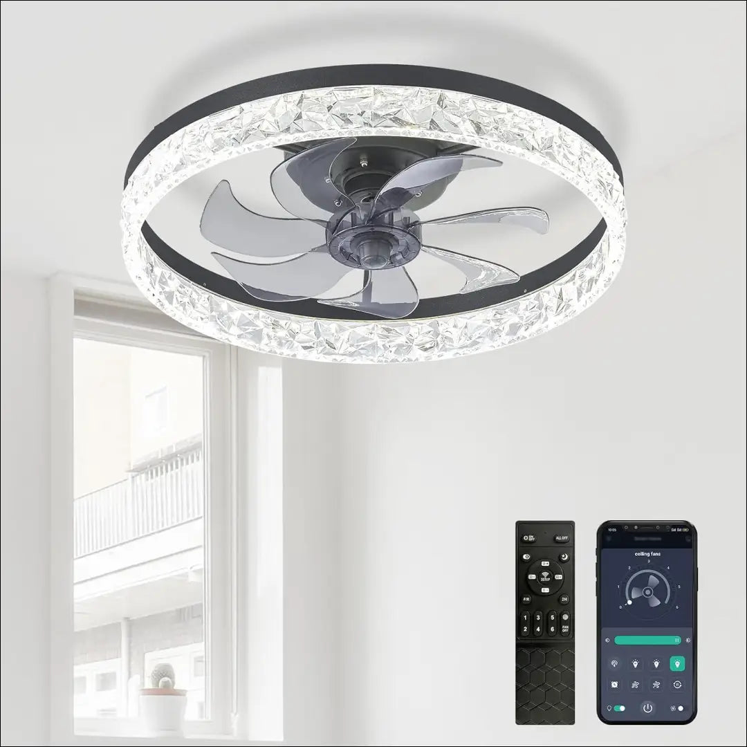 Lubinis LED šviestuvas su ventiliatoriumi DI12283 - €70 Save 50% 50-100, __label:Pristatymas 1-2 d.d., color-juoda,