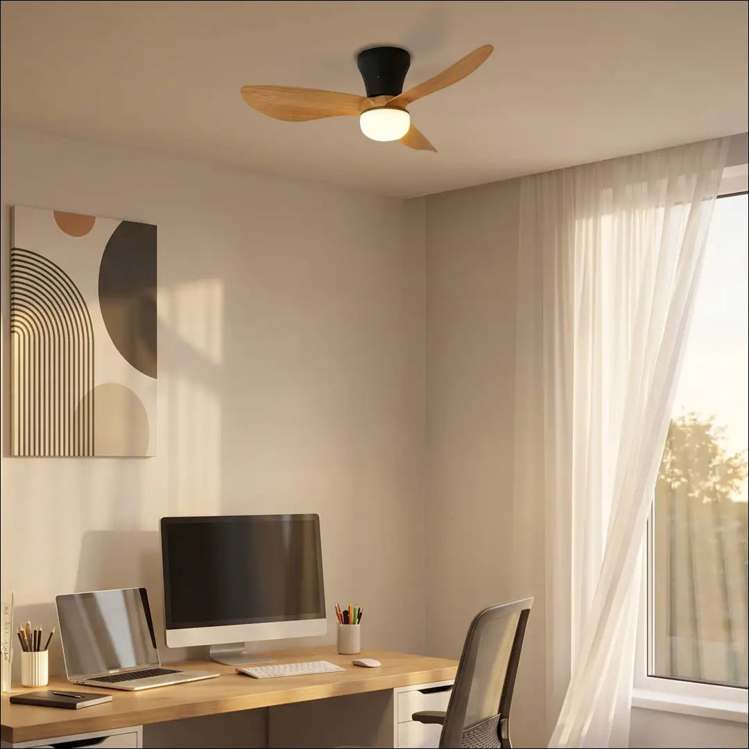 Lubinis LED šviestuvas su ventiliatoriumi DI12387 - €49 Save 50% 25-50, __label:Pristatymas 1-2 d.d., color-juoda,