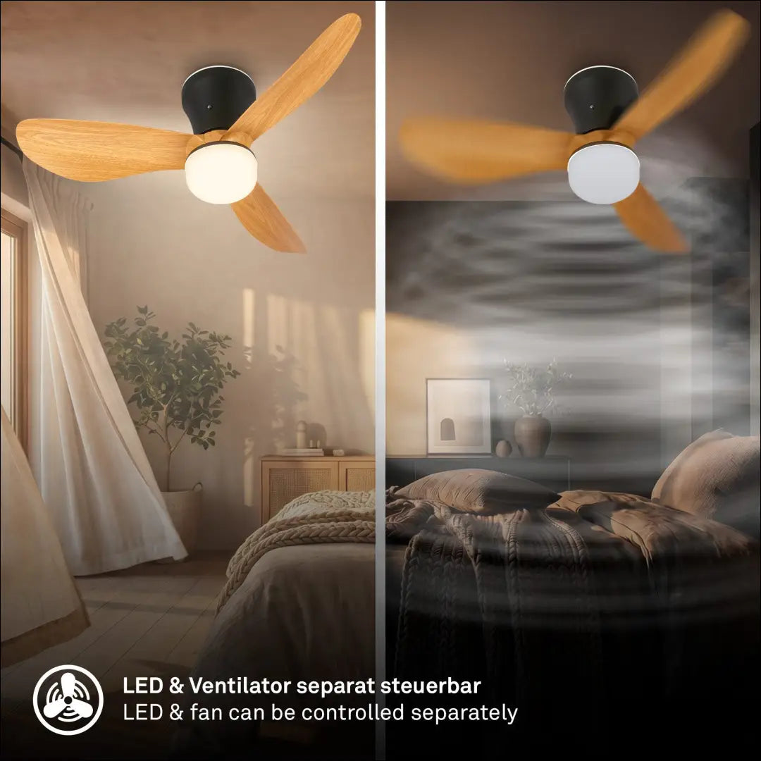 Lubinis LED šviestuvas su ventiliatoriumi DI12387 - €49 Save 50% 25-50, __label:Pristatymas 1-2 d.d., color-juoda,