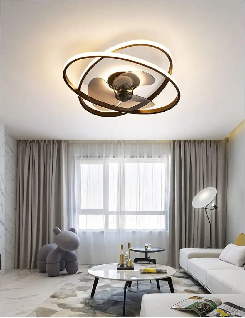 Lubinis ventiliatorius su LED apšvietimu DI10671 - €74 Save 50% 50-100, __label:Pristatymas 1-2 d.d., color-juoda,