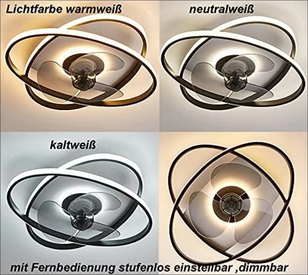 Lubinis ventiliatorius su LED apšvietimu DI10671 - €74 Save 50% 50-100, __label:Pristatymas 1-2 d.d., color-juoda,
