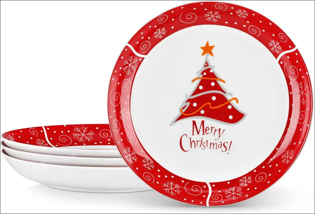 Makaronų lėkščių komplektas (4vnt) DI10761 - €19 Save 60% __label:Pristatymas 1-2 d.d., color-balta, color-raudona,