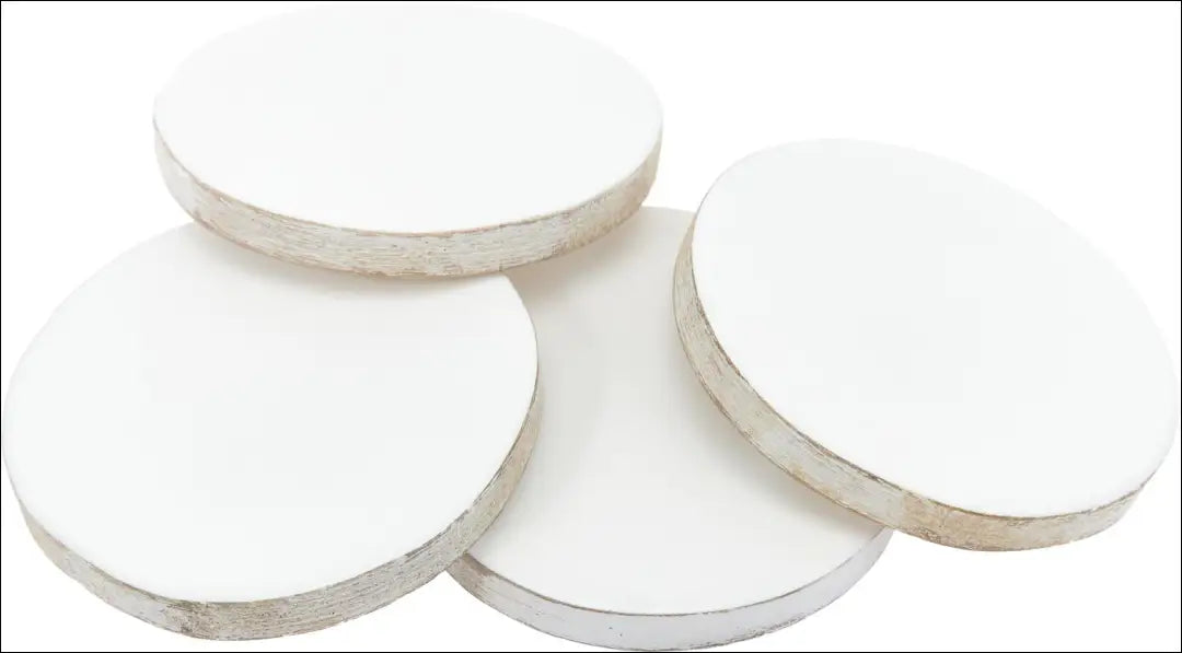 Mango medienos padėkliukų komplektas (4vnt) DI2241 - €7 Save 60% __label:Pristatymas 1-2 d.d., color-balta,