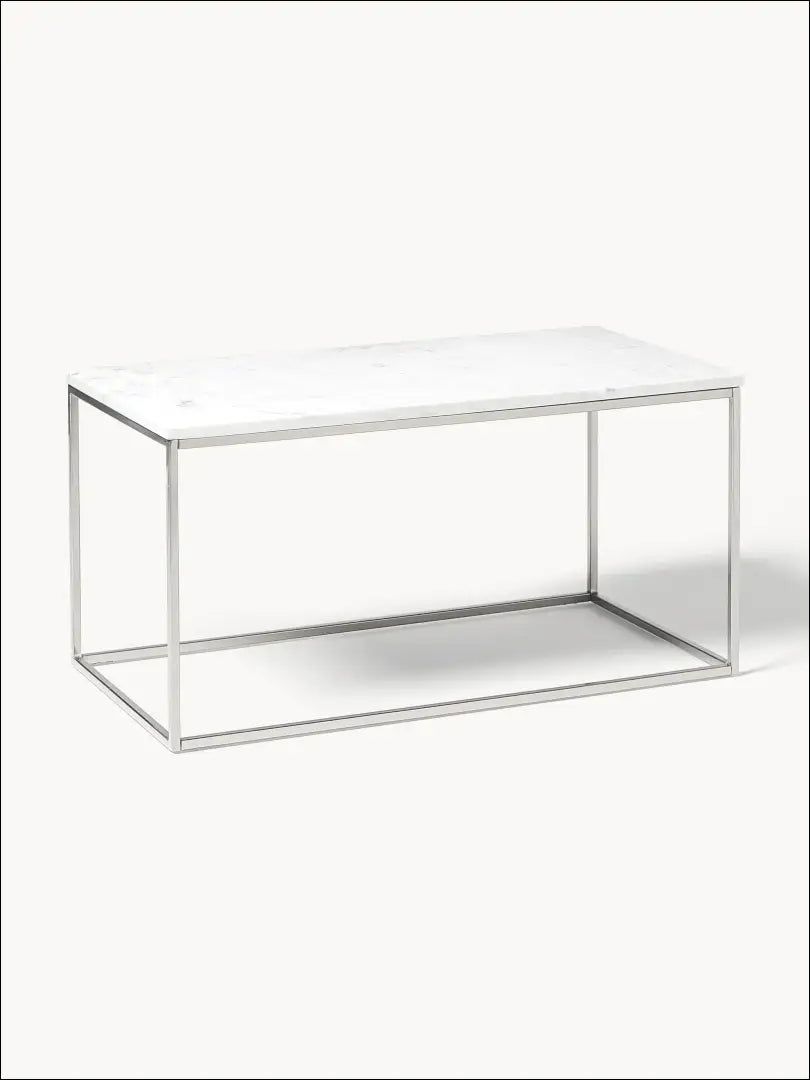 Marmurinis kavos staliukas SI1770 - €139 Save 55% 100-200, __label:Pristatymas 1-2 d.d., color-balta, color-sidabrine,