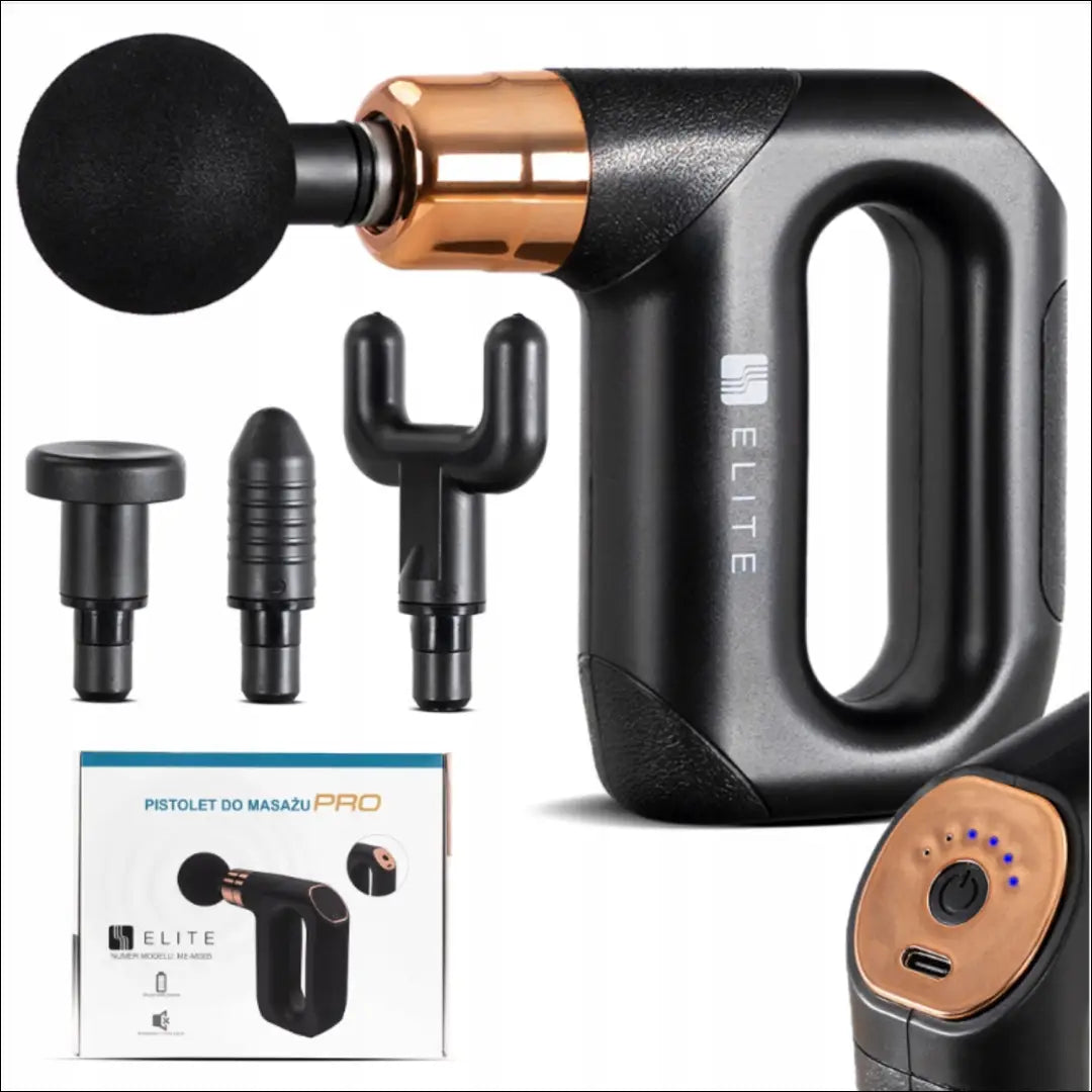 Masažinis pistoletas juodos spalvos TE1109 - €17 Save 15% __label:Pristatymas 5-14 d.d., elite, spalva-czarny-carbon,