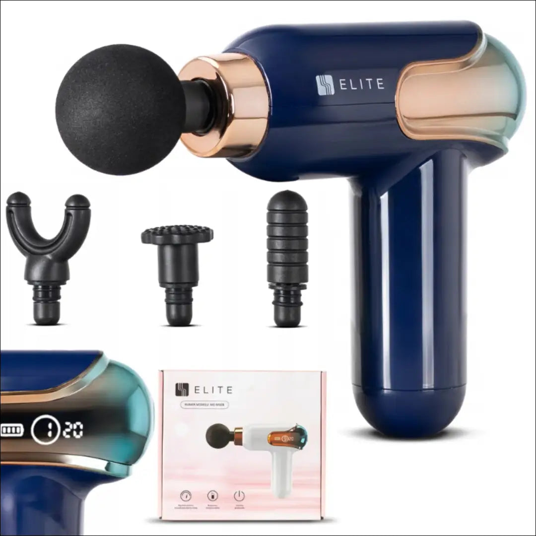 Masažinis pistoletas tamsiai mėlynos spalvos / auksinės TE1110 - €18 Save 10% __label:Pristatymas 5-14 d.d., elite,