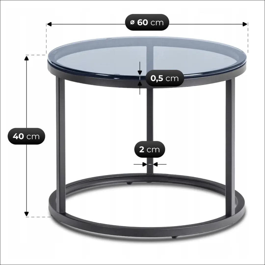 Pilkas/juodas kavos staliukų komplektas TE2525 - €109 Save 15% __label:Pristatymas 5-14 d.d., Newelite Naujausi