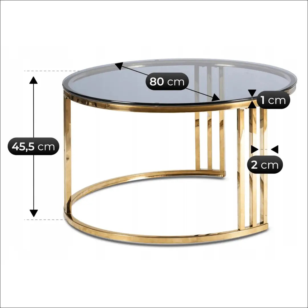 MAX pilko/aukso kavos staliukų komplektas TE2573 - €175 Save 15% __label:Pristatymas 5-14 d.d., Newelite Naujausi