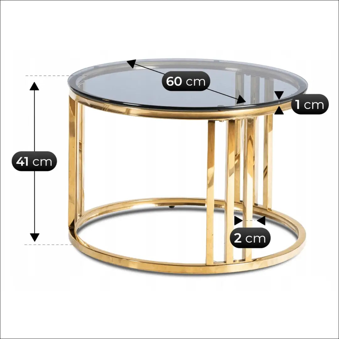 MAX pilko/aukso kavos staliukų komplektas TE2573 - €175 Save 15% __label:Pristatymas 5-14 d.d., Newelite Naujausi