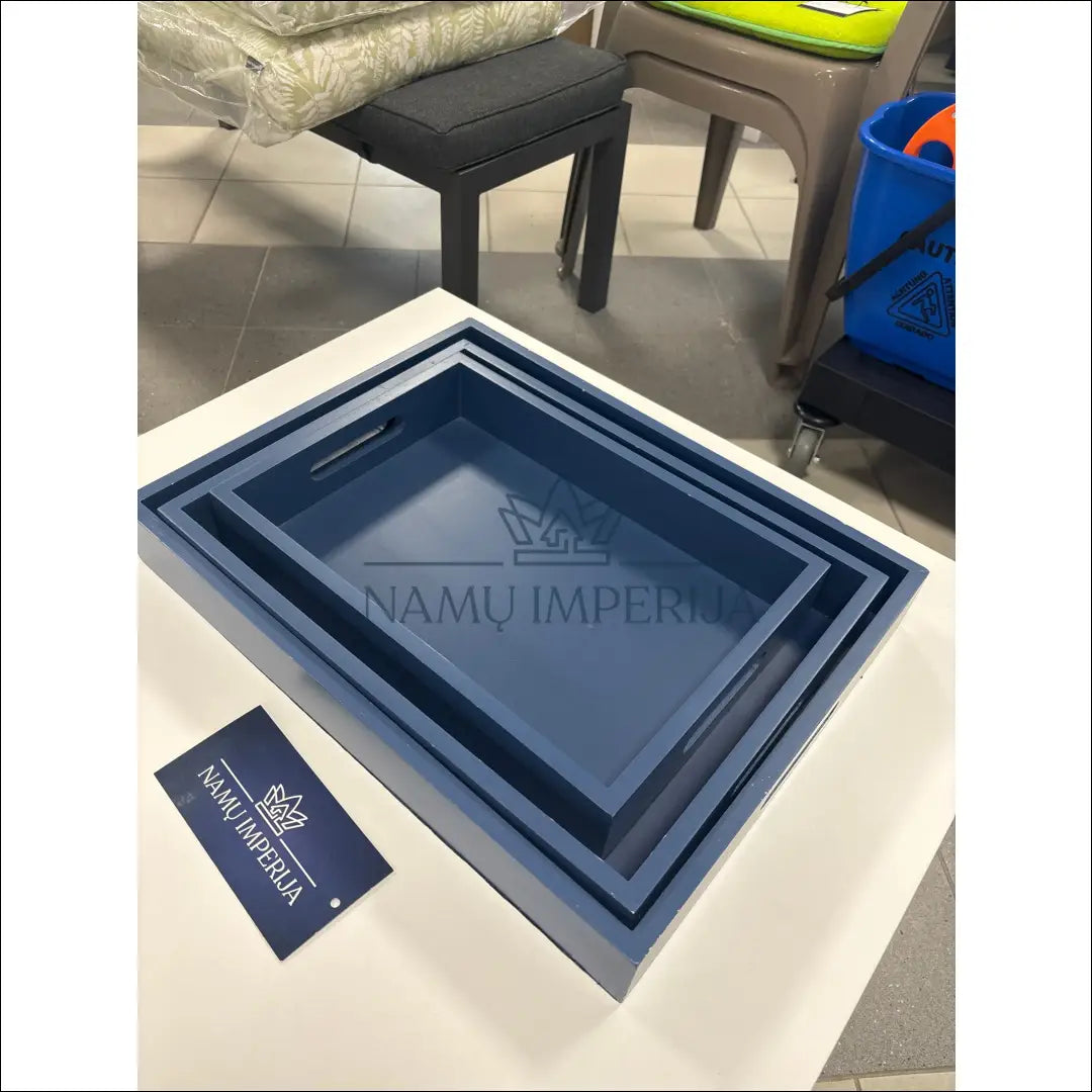 Medinių padėklų komplektas (3vnt) DI9766 - €15 Save 75% __label:Pristatymas 1-2 d.d., color-melyna, material-mediena,