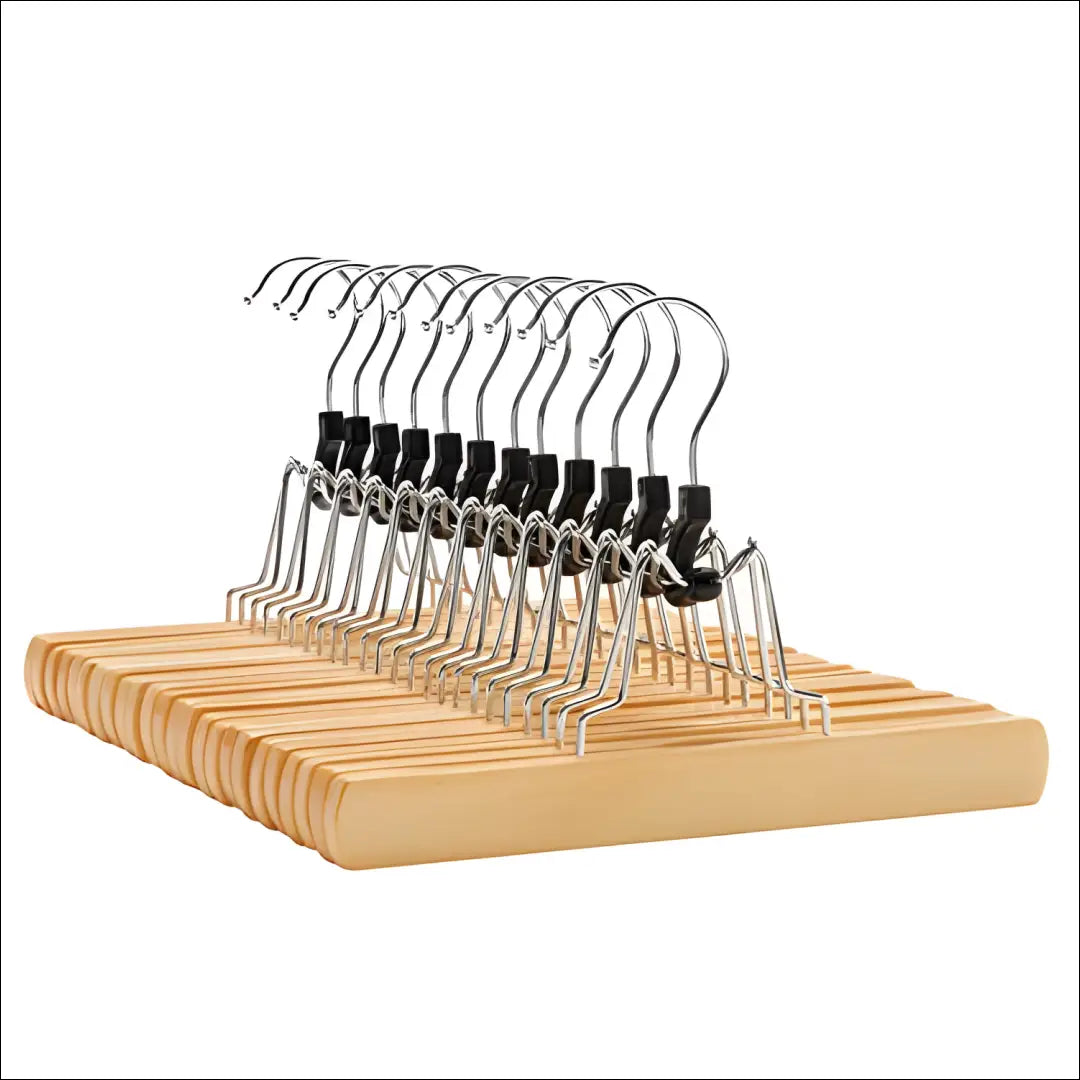 Medinių pakabų komplektas sijonams (12 vnt) SM1405 - €51 Save 40% 50-100, __label:Pristatymas 5-14 d.d., interjeras,