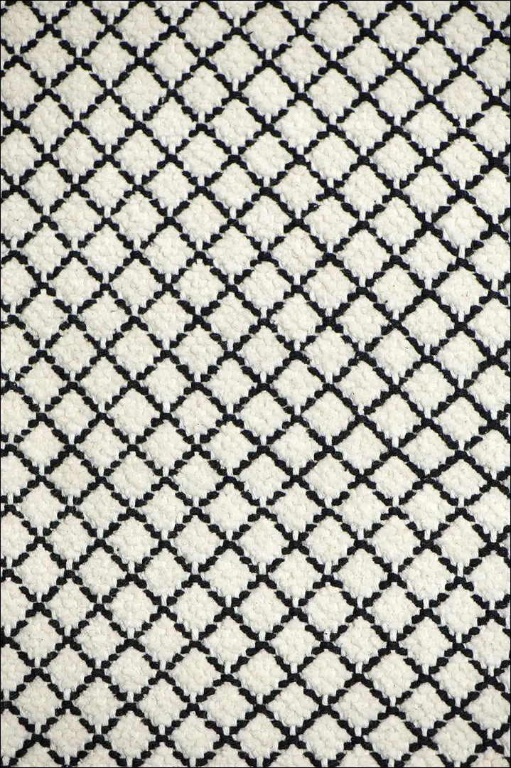 Medvilnės kilimėlis RU1627 - €49 Save 50% 25-50, __label:Pristatymas 1-2 d.d., color-juoda, color-kremas, Dydis-60x90