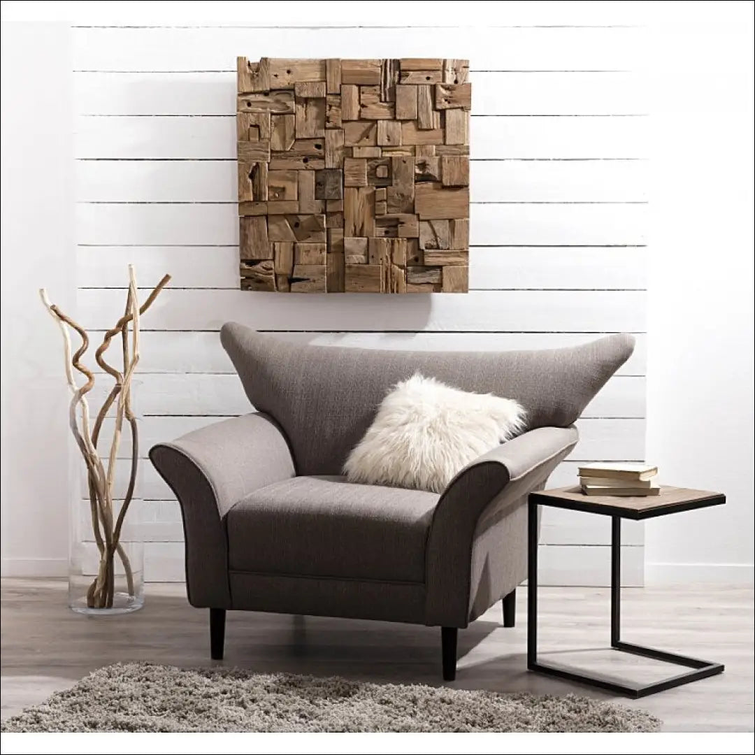 Medžio masyvo sienos dekoracija DI5494 - €75 Save 70% 50-100, __label:Pristatymas 1-2 d.d., color-ruda, interjeras,