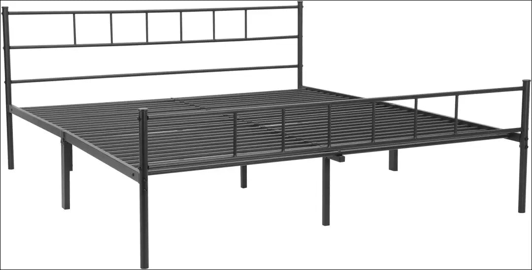 Metalinė lova (180x200cm) GI875 - €130 Save 50% 100-200, __label:Pristatymas 1-2 d.d., color-juoda, lovos-miegamojo,