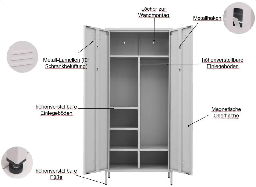 Metalinė spinta GI658 - €180 Save 50% 100-200, __label:Pristatymas 1-2 d.d., biuro-baldai, color-juoda,