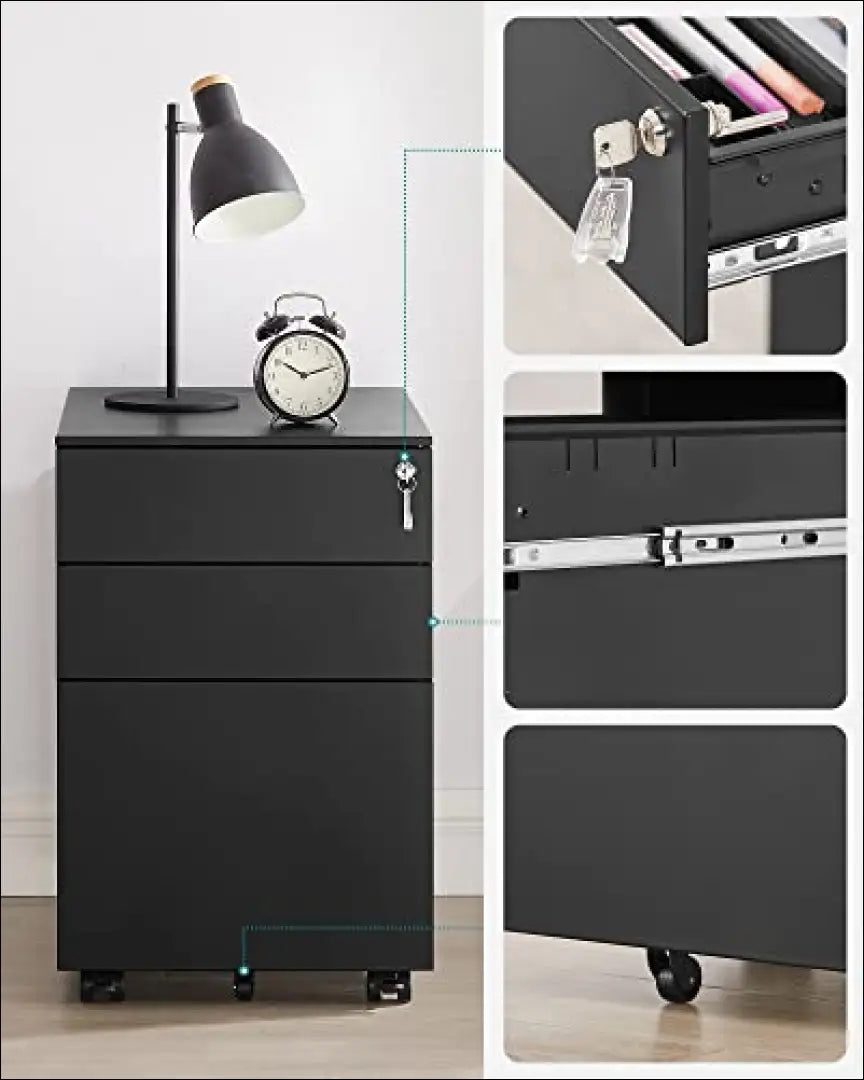 Metalinė spintelė ant ratukų SM547 - €199 Save 40% 100-200, __label:Pristatymas 5-14 d.d., naktiniai-staleliai,