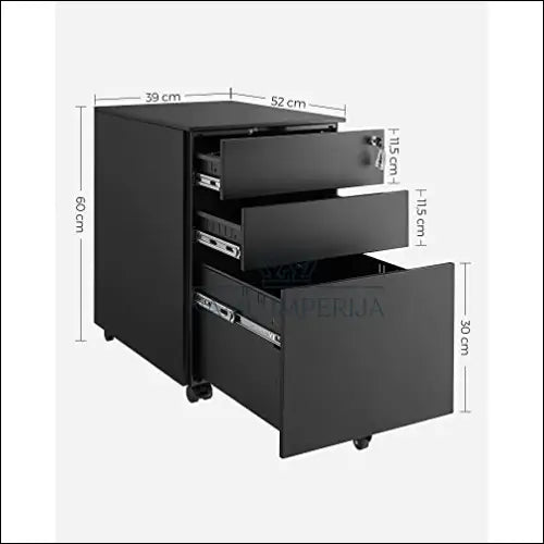 Metalinė spintelė ant ratukų SM547 - €199 Save 40% 100-200, __label:Pristatymas 5-14 d.d., naktiniai-staleliai,
