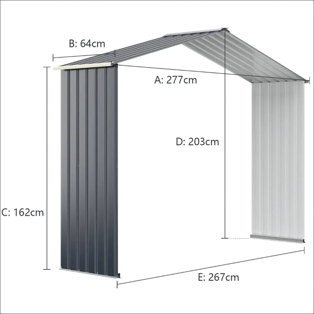 Metalinė stoginė/sandėliuko prailginimas LI810 - €59 Save 50% 50-100, __label:Pristatymas 1-2 d.d., color-pilka, kita,