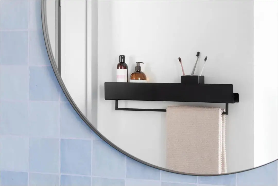 Metalinė vonios lentyna/kabykla DI10345 - €85 Save 50% 50-100, __label:Pristatymas 1-2 d.d., color-juoda, lentynos,