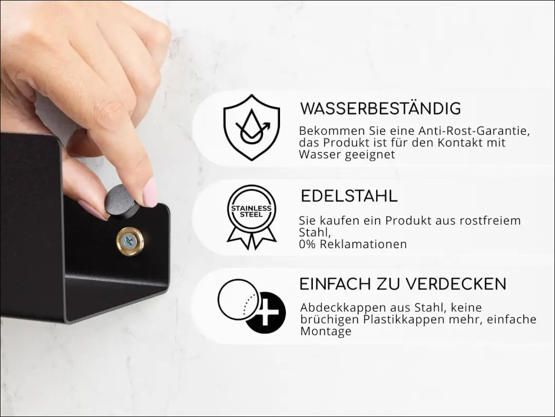 Metalinė vonios lentyna/kabykla DI10345 - €85 Save 50% 50-100, __label:Pristatymas 1-2 d.d., color-juoda, lentynos,