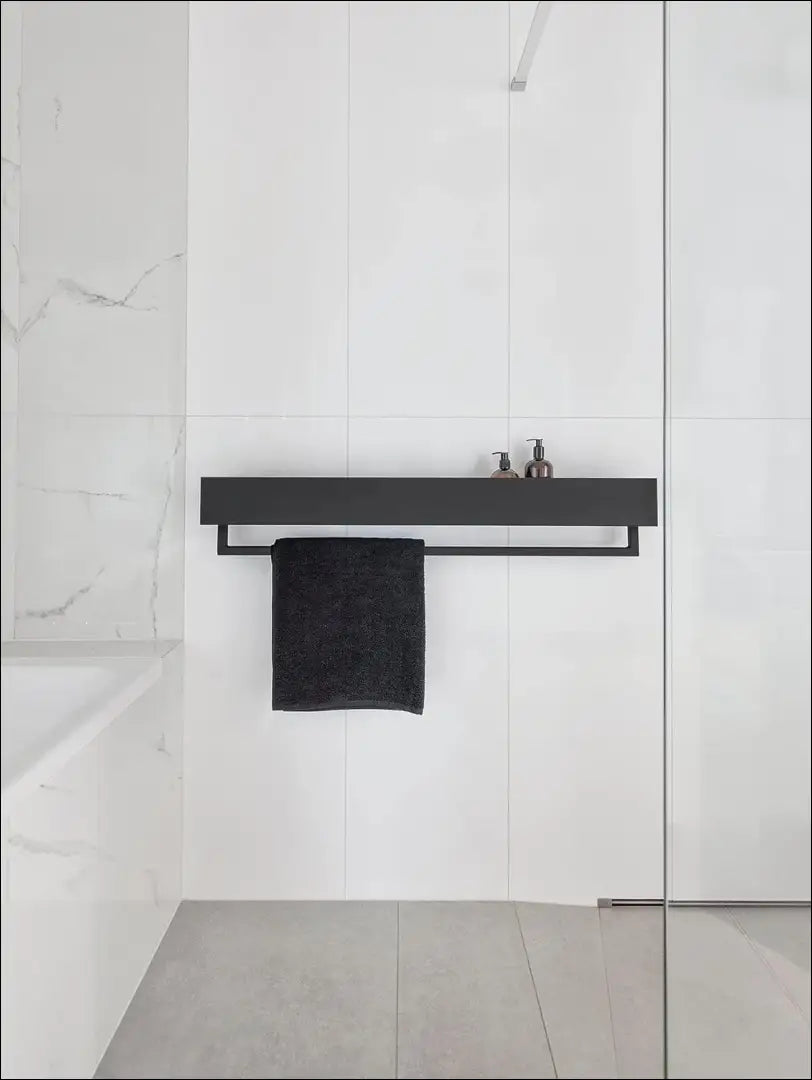 Metalinė vonios lentyna/kabykla DI10345 - €85 Save 50% 50-100, __label:Pristatymas 1-2 d.d., color-juoda, lentynos,