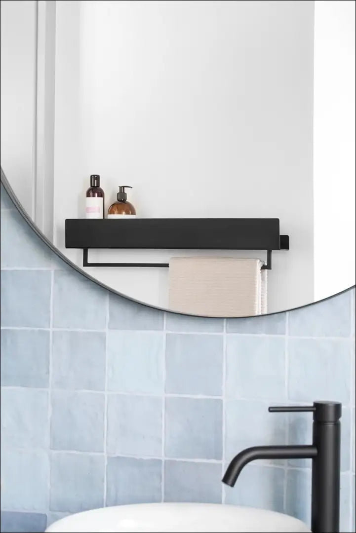 Metalinė vonios lentyna/kabykla DI10345 - €85 Save 50% 50-100, __label:Pristatymas 1-2 d.d., color-juoda, lentynos,