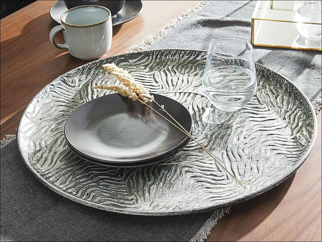 Metalinis padėklas DI12054 - €22 Save 50% __label:Pristatymas 1-2 d.d., color-sidabrine, indai, interjeras,