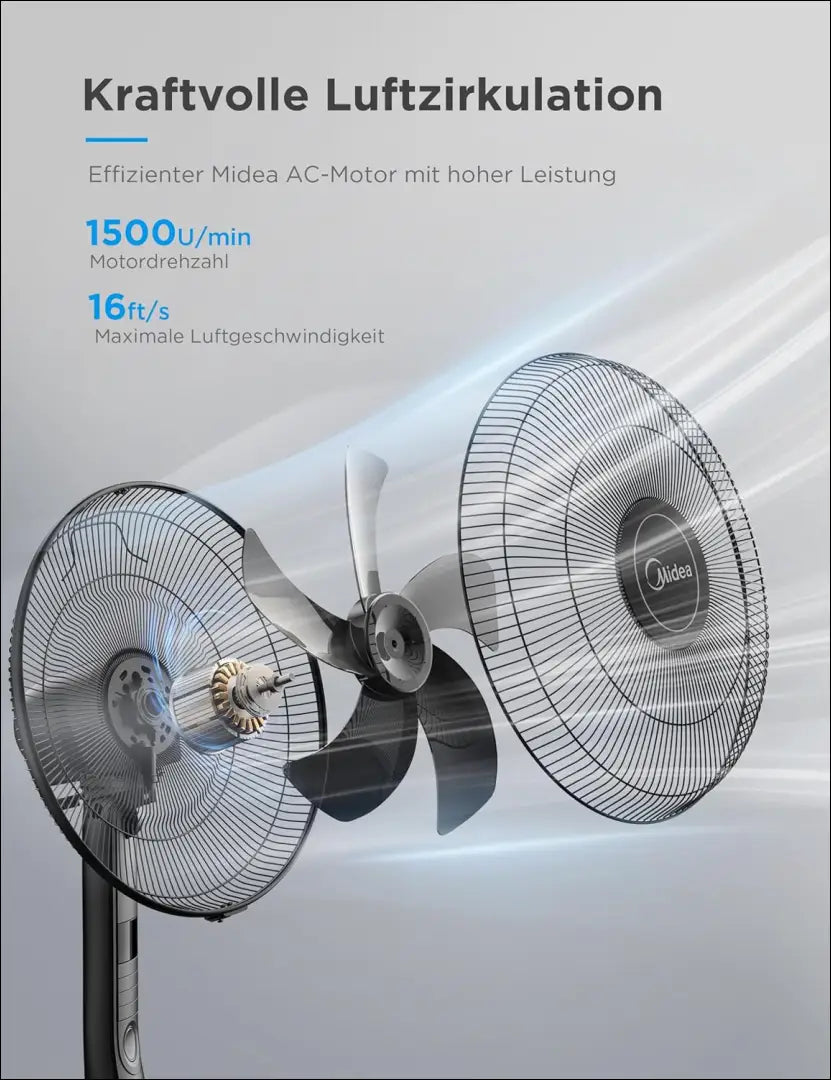 „Midea FS40-15FR“ pastatomas ventiliatorius SP245 - €30 Save 50% 25-50, __label:Pristatymas 1-2 d.d., color-juoda,