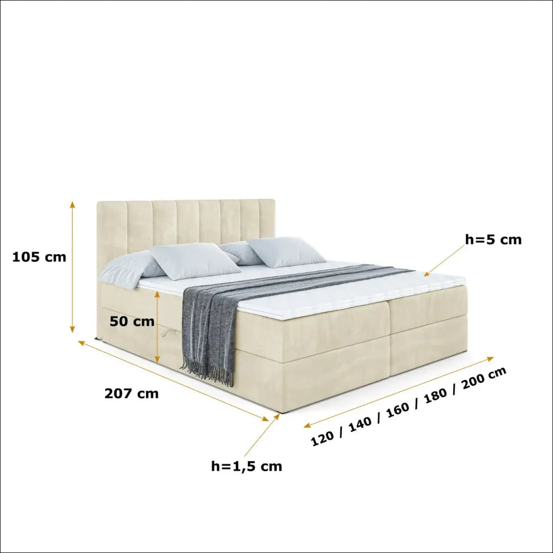 Miegamojo lova (120x200cm) GI910 - €539 Save 30% __label:Pristatymas 1-2 d.d., color-smelio, lovos-miegamojo,
